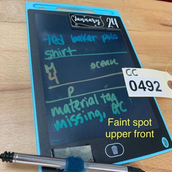 Ted Baker Polo Shirt Mens 4 (US M) SLIM Ocean Heather Cotton Chest Pocket Golf - Picture 10 of 11